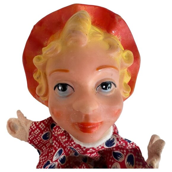 Vintage Mr Rogers Red Riding Hood Hand Puppet Doll Toy Punch & Judy Made Germany - Picture 2 of 6